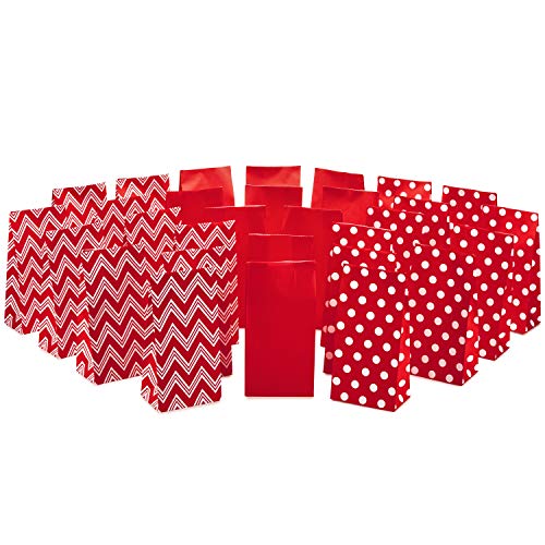 Hallmark Red Gift Treat Bags, 30 Ct. Assorted Designs