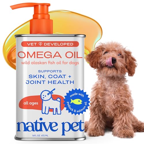 Native Pet Omega 3 Fish Oil for Dogs & Cats, 16oz
