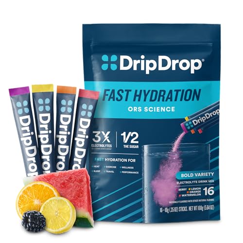 DripDrop Hydration Electrolyte Packets – Bold Variety 16 Sticks
