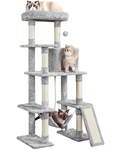 Yaheetech 63″ Cat Tree Tower, Condo with Scratching Posts