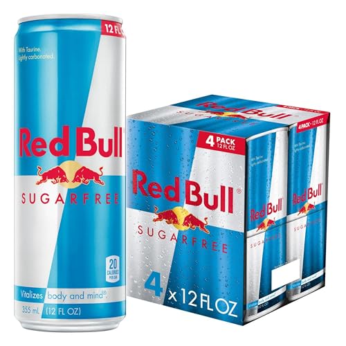 Red Bull Sugar-Free Energy Drink, 12oz, 4-Pack