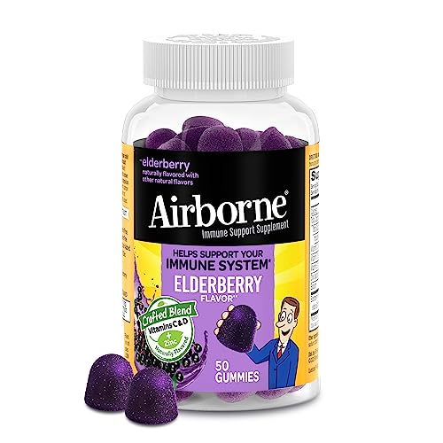 Airborne Elderberry Immune Support Gummies – 50 Count