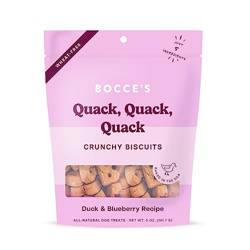 Bocce’s Bakery Duck & Blueberry Wheat-Free Dog Treats, 5 oz