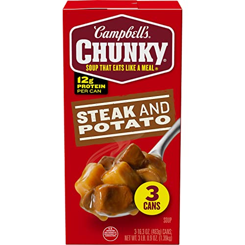 Campbell’s Chunky Steak & Potato Soup, 16.3 oz, 3-Pack