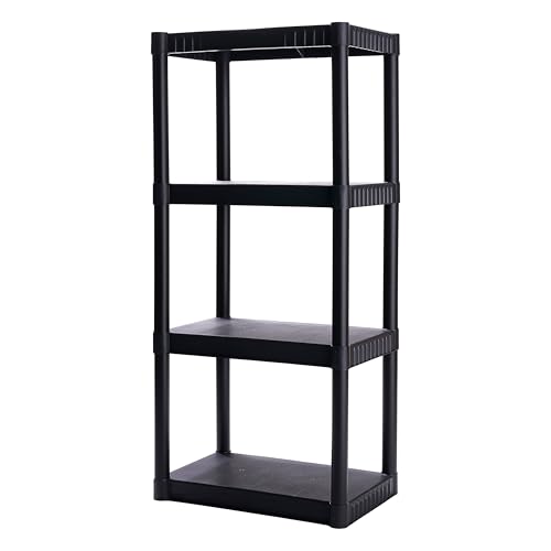 Plano 4-Shelf Durable Plastic Storage Shelving, 200lb Capacity