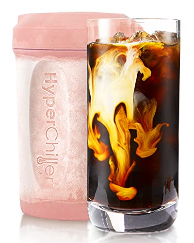 HyperChiller Rose Gold Iced Beverage Cooler, 12.5 Oz, Quick Use