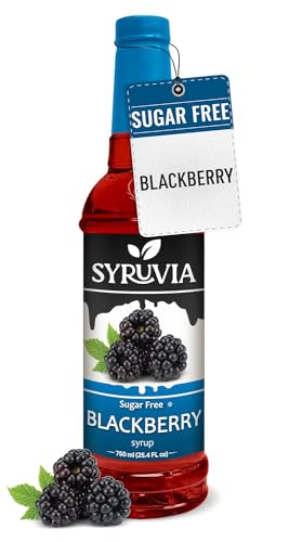 Syruvia Sugar-Free Blackberry Syrup – 25.4 fl oz, Kosher & Gluten-Free