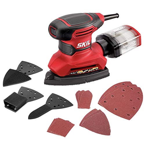 SKIL Corded Detail Sander with Dust Box & Attachments