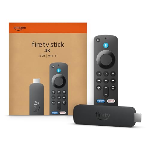 Amazon Fire TV Stick 4K, Wi-Fi 6, Stream 1.5M+ Content