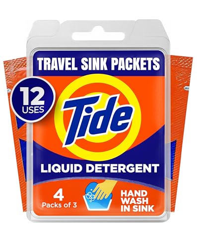 Tide Travel Laundry Detergent Packs, 12 Count