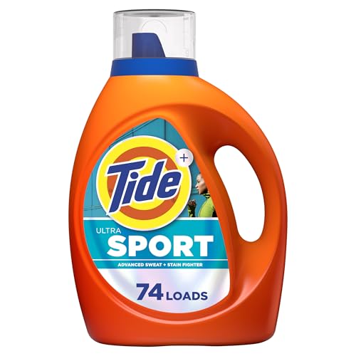 Tide Sport Odor Defense Laundry Detergent, 105 fl oz, 74 loads