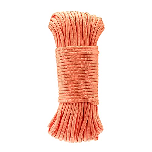 Amazon Basics Orange 550 Paracord, 100 ft, 7-Strand