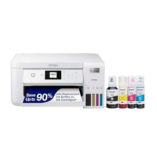 Epson EcoTank ET-2850 Wireless All-in-One Printer (Renewed)
