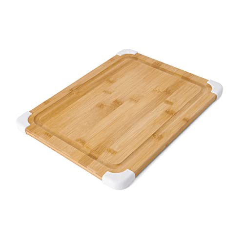 Farberware Bamboo Cutting Board with Groove, 11×14 Inch