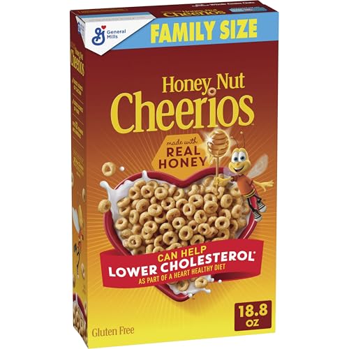 Honey Nut Cheerios Gluten-Free Cereal, Family Size, 18.8 oz