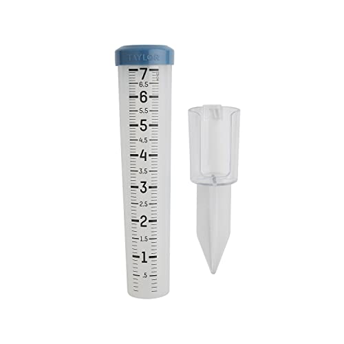 Taylor 7″ Teal Silicone Rain Gauge, Freeze-Proof, Easy Read