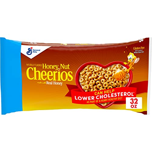 Honey Nut Cheerios Gluten-Free Cereal, Whole Grain, 32 oz Bag