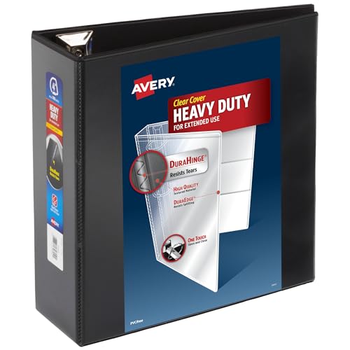 Avery Heavy-Duty 4″ Black 3-Ring View Binder