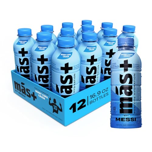 Más+ by Messi Berry Copa Sports Drink, Natural, 12-pack