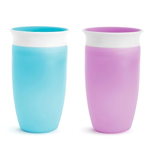 Munchkin Miracle 360 Sippy Cups, 10oz, 2-Pack, Blue/Purple