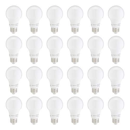Amazon Basics LED Bulbs, 9W, 5000K Daylight, 24-Pack