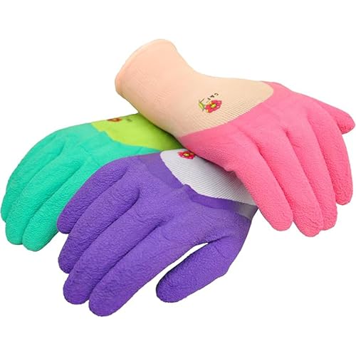 G & F Women’s Gardening Gloves, Micro-Foam, Durable, Medium, 3 Pairs