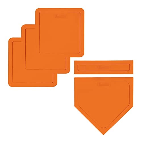 Franklin Sports 5-Piece Baseball Base Set – Orange