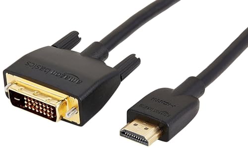 Amazon Basics 3 ft HDMI to DVI Adapter Cable, Gold-Plated