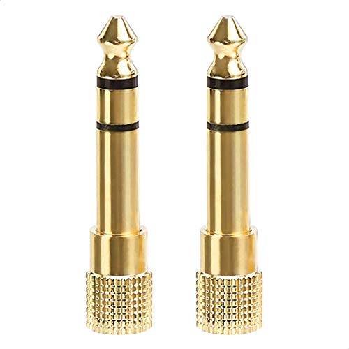 Amazon Basics 1/4″ to 1/8″ Stereo Adapter, 2-Pack