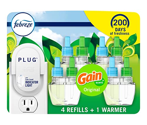 Febreze Plug In Air Freshener Starter Kit, Gain Scent