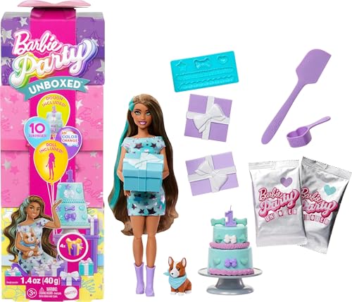 Barbie Birthday Doll Set with 10 Surprises & Activities