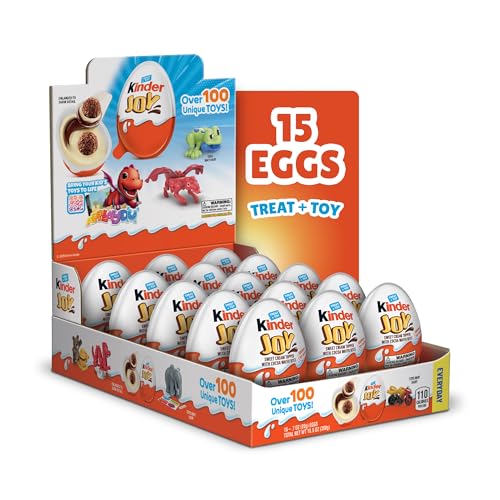 Kinder Joy Eggs, 15 Count, Treat & Toy Combo, 10.5 oz