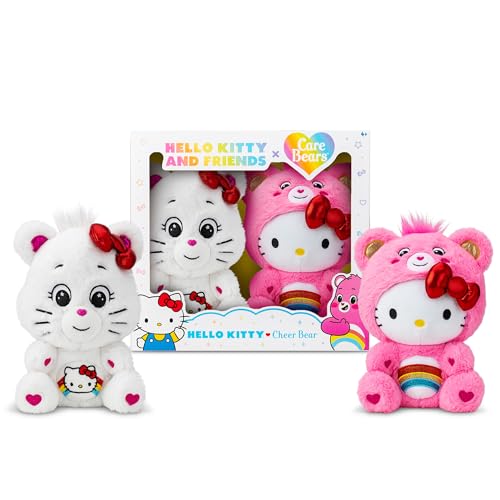 Care Bears Hello Kitty & Cheer Bear 10″ Plush 2-Pack