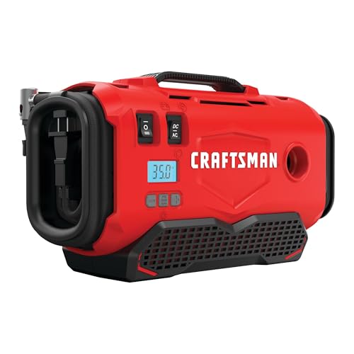 CRAFTSMAN V20 Tire Inflator, 3 Modes, Battery Not Included
