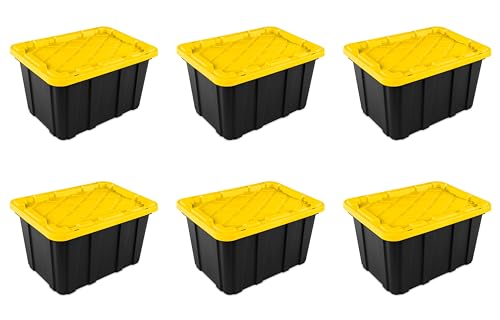 Sterilite 27 Gal Stackable Storage Bins, 6-Pack