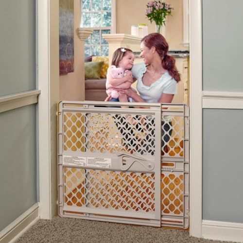 Toddleroo Supergate Ergo Baby Gate – Adjustable, 26-42″ Wide, Sand