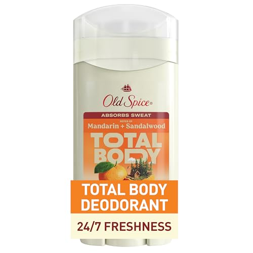 Old Spice Men’s Deodorant, Mandarin + Sandalwood, Aluminum-Free, 3oz