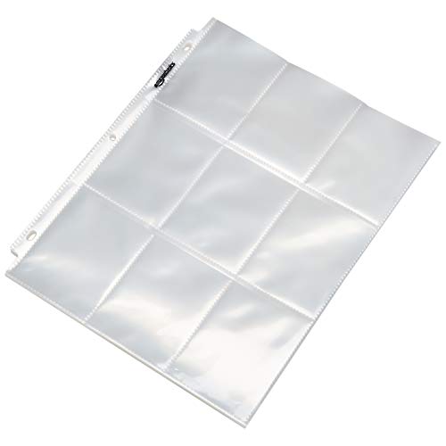 Amazon Basics Trading Card Protectors, 9-Sleeve, 100 Pack