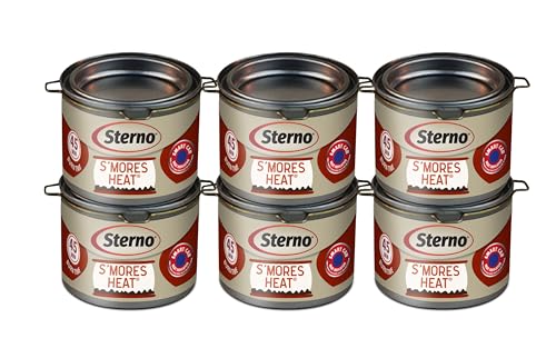 Sterno S’mores Ethanol Gel Fuel, 45-Minute Burn, Pack of 6