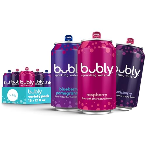 bubly Triple Berry Sparkling Water, 12oz Cans (18 Pack)