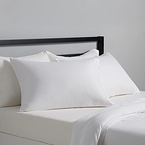 Amazon Basics 2-Pack Pillowcases, Soft Microfiber – Bright White