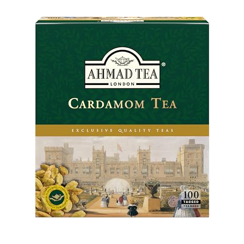Ahmad Cardamom Black Tea, 100 Caffeinated Bags