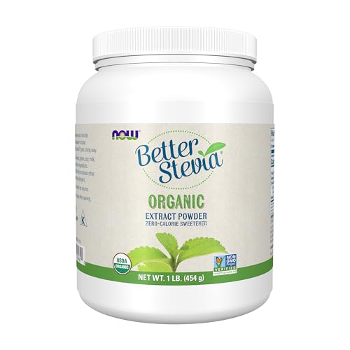 NOW Foods Organic Stevia Powder, Keto & Diabetic Friendly, 1lb