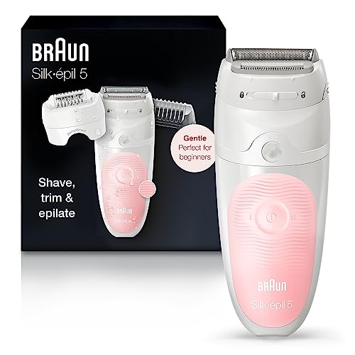Braun Silk-épil 5 Epilator, Cordless, Wet & Dry, 6-Piece Set