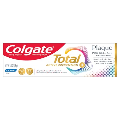 Colgate Total Whitening Toothpaste, Reduces Plaque, 3.0 Oz Tube