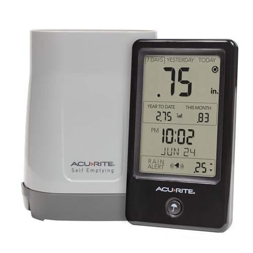 AcuRite Wireless Rain Gauge with Alerts and History