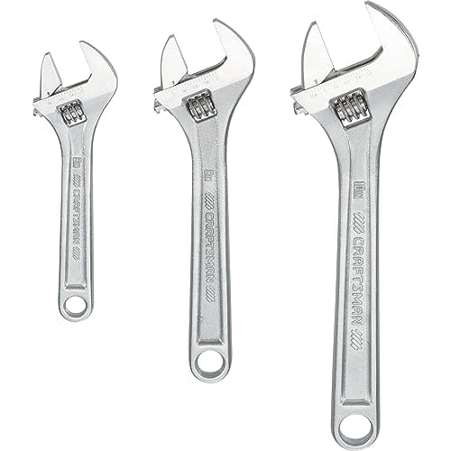 Craftsman 3-Piece Adjustable Wrench Set, Metric/SAE