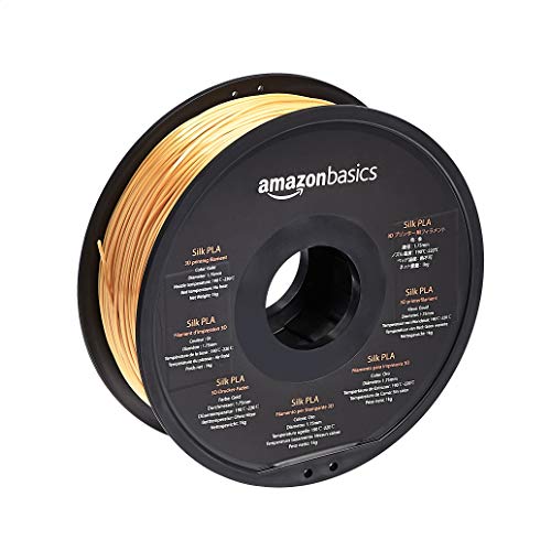 Amazon Basics Silk PLA Filament, 1.75mm, 1kg, Gold