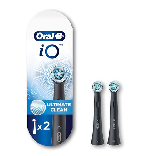 Oral-B iO Ultimate Clean Brush Heads, 2-Pack, Black