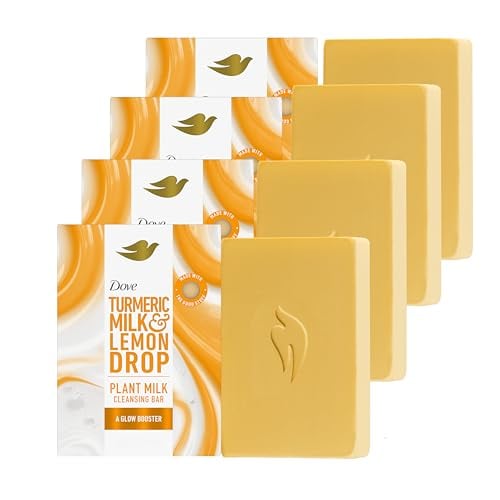 Dove Turmeric & Lemon Cleansing Bars, 4-Pack, 98% Biodegradable